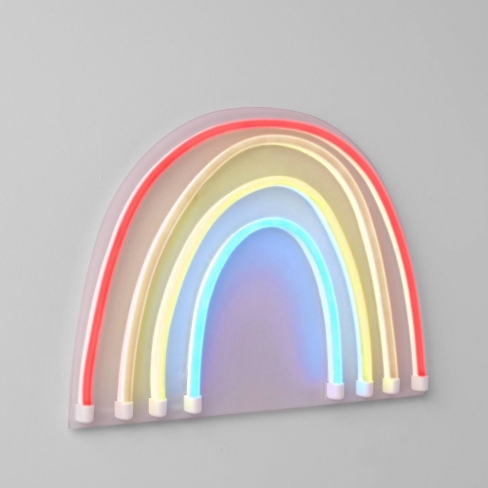 Pillowfort Colorful Neon Rainbow Wall Light